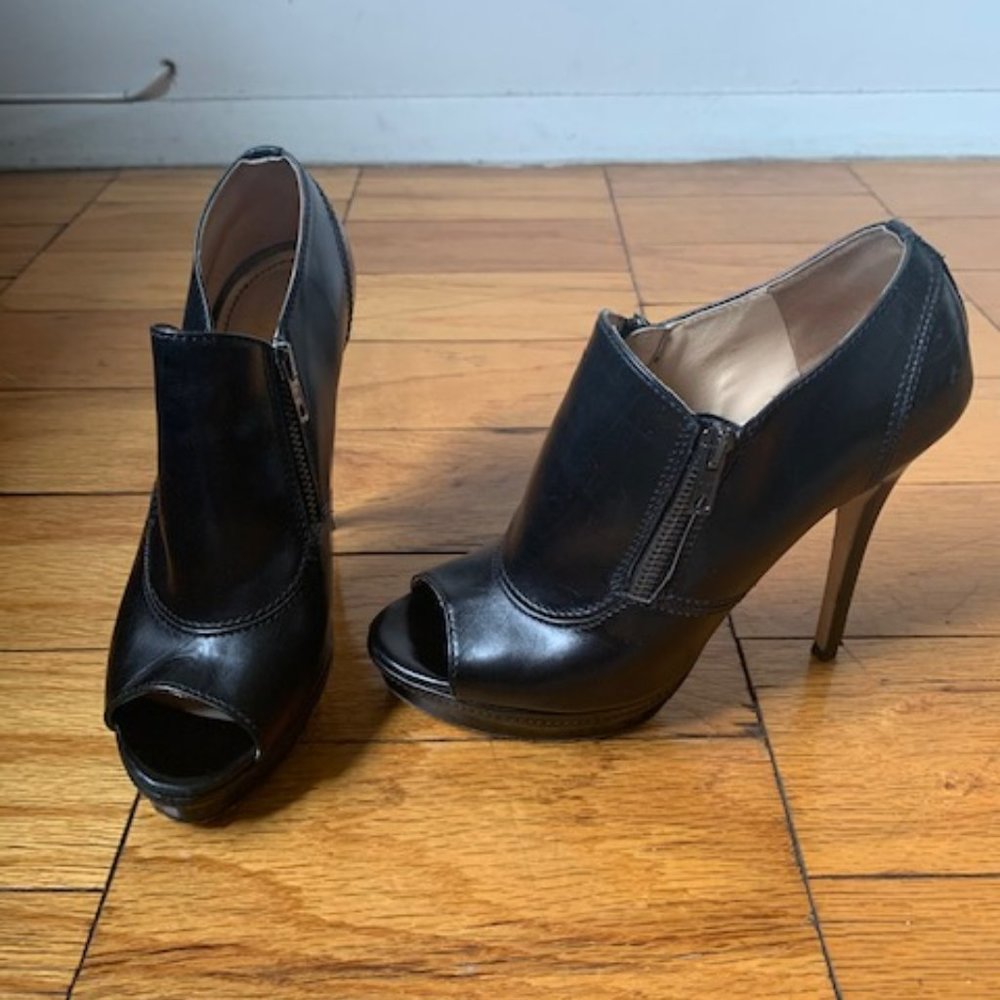 Jerome Rousseau Peep Toe Platform Bootie